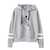 Popular Sweet Cute Finger Heart Love You Hip Hop Sweatshirt Spring Autumn Long Sleeve Women Hoody Hoodies Outerwears with Hat