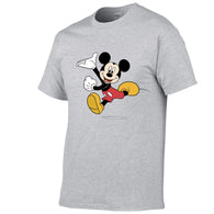 Disney Mickey Mouse Cartoon T-shirt Men Women Summer O-Neck T Shirt Casual Loose Color Print T-shirt Hip Hop Streetwear Top Tees