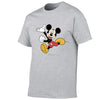 Disney Mickey Mouse Cartoon T-shirt Men Women Summer O-Neck T Shirt Casual Loose Color Print T-shirt Hip Hop Streetwear Top Tees