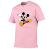 Disney Mickey Mouse Cartoon T-shirt Men Women Summer O-Neck T Shirt Casual Loose Color Print T-shirt Hip Hop Streetwear Top Tees