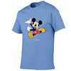 Disney Mickey Mouse Cartoon T-shirt Men Women Summer O-Neck T Shirt Casual Loose Color Print T-shirt Hip Hop Streetwear Top Tees