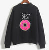 Funny Best Friend Hoody Sweatshirt Women Funny Crewneck Hipster BFF Hoodies Kawaii Food Snacks Pullover INS Jumper